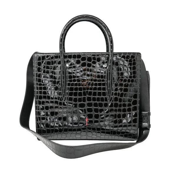 Christian Louboutin Medium Paloma Studs Leather Satchel Bag - Picture 3 of 9